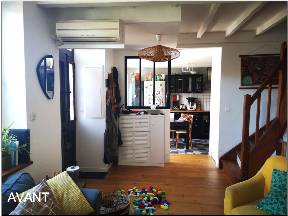 salon cuisine avant - par décoratrice Toulouse lovelldeco