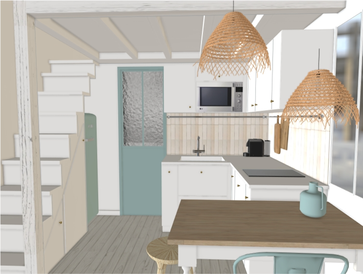 cuisine après décoration 3D par décoratrice Narbonne LOvelldeco