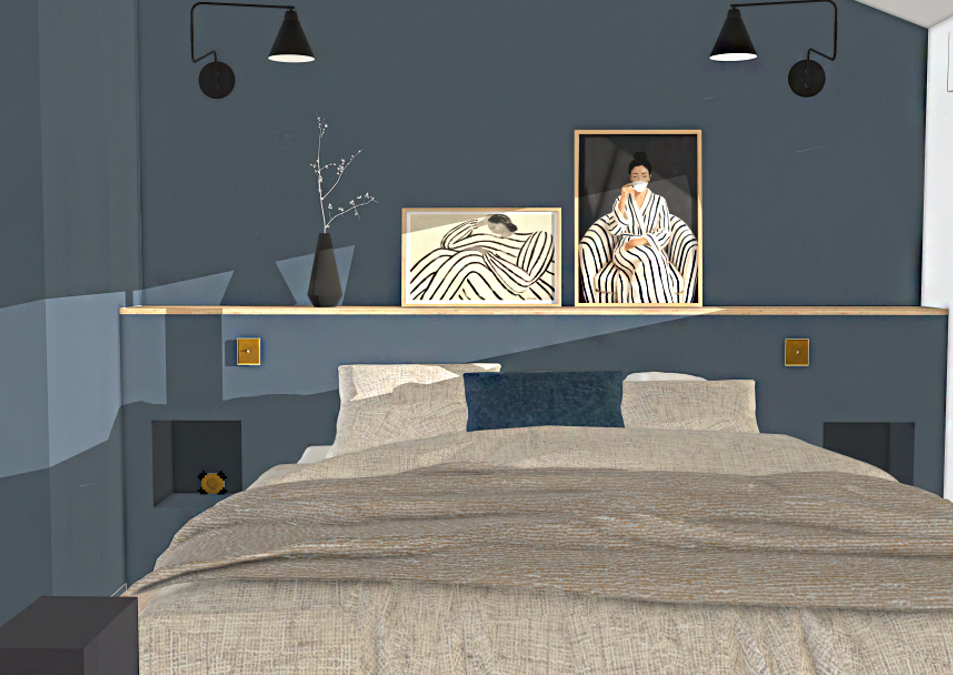 projet décoration intérieure réalisé avec SketchUp Montpellier