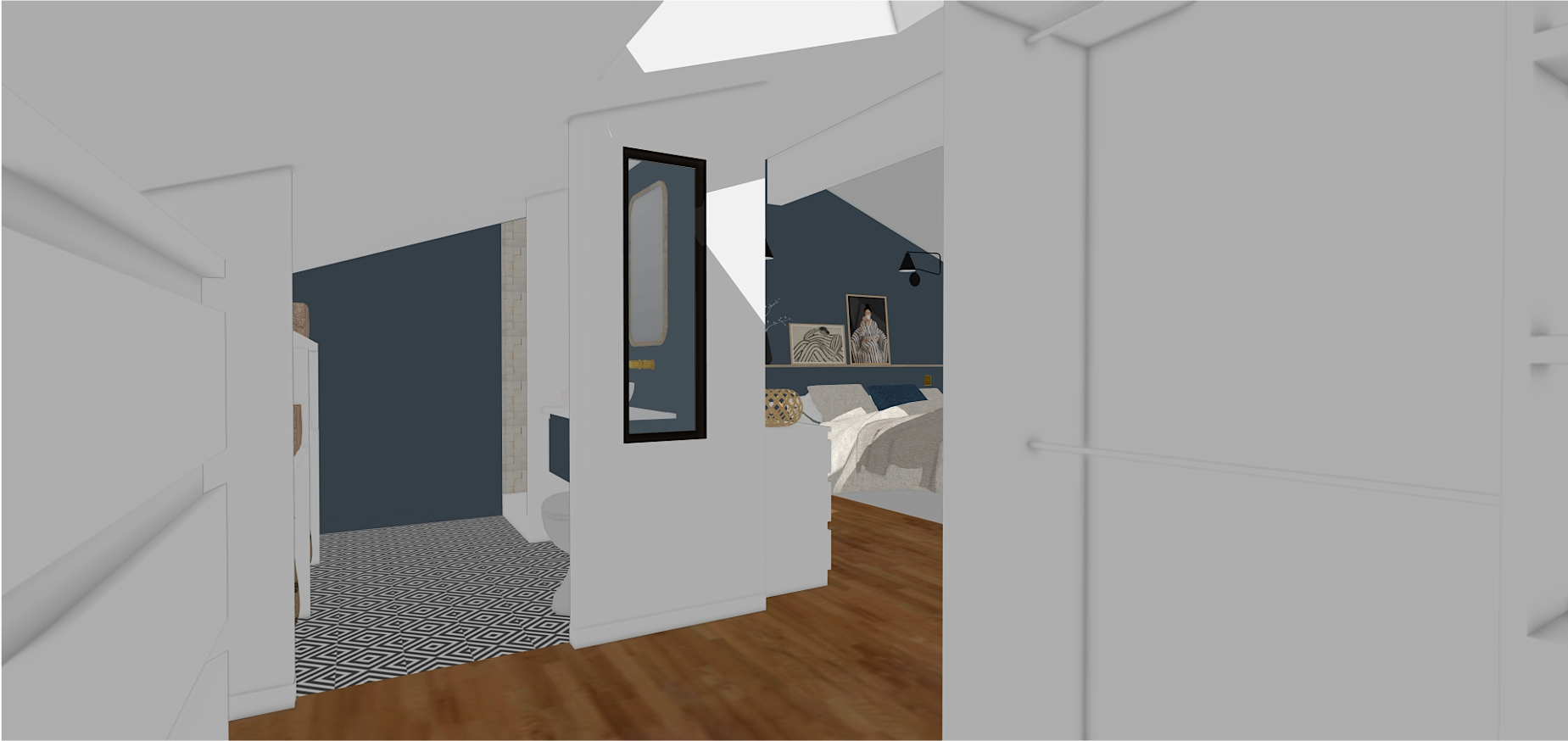 Projet d'aménagement plateau Montpellier avec SketchUp