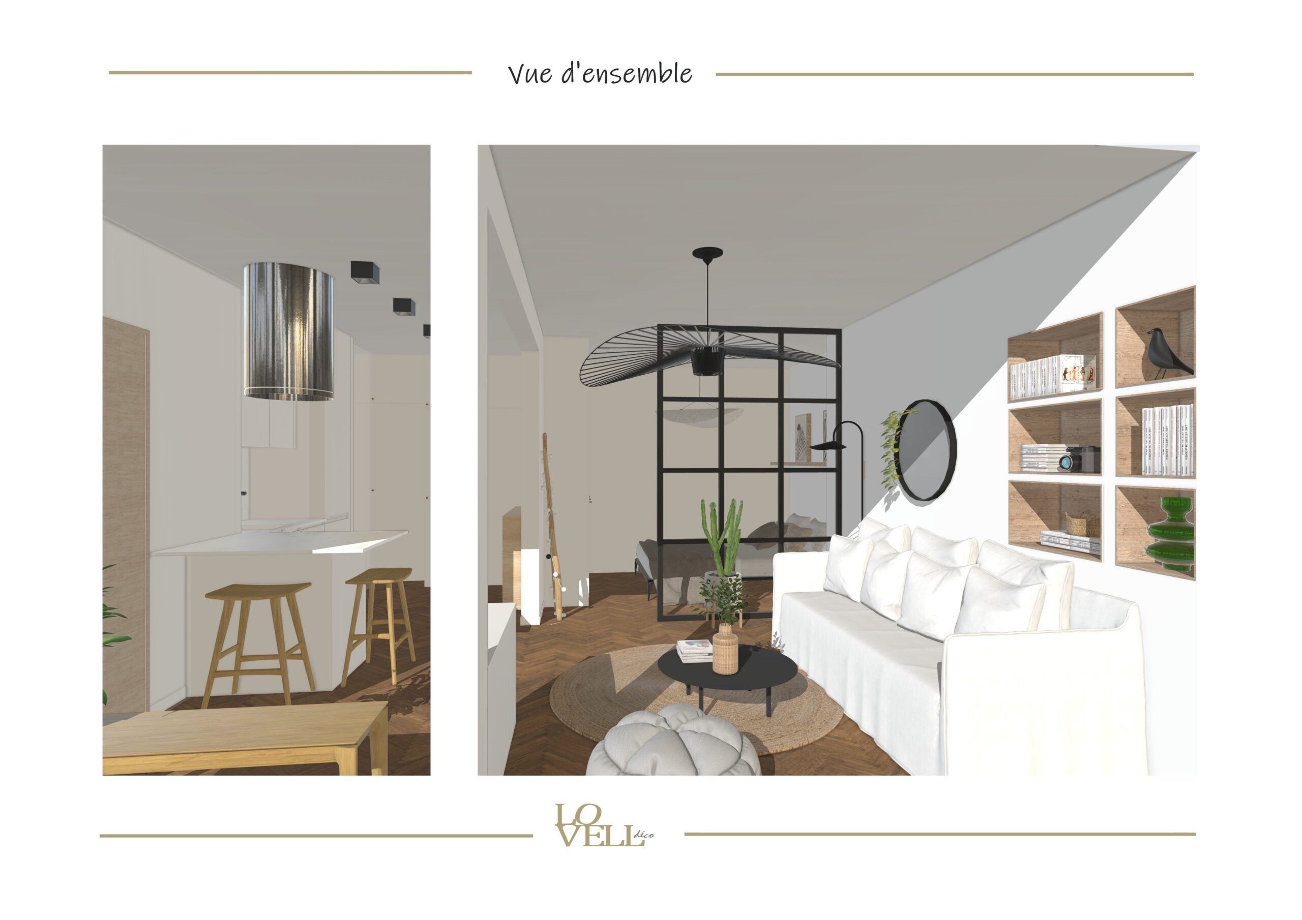 Projet d'aménagement intérieur en 3D réalisé dans la formation SketchUp à Montpellier