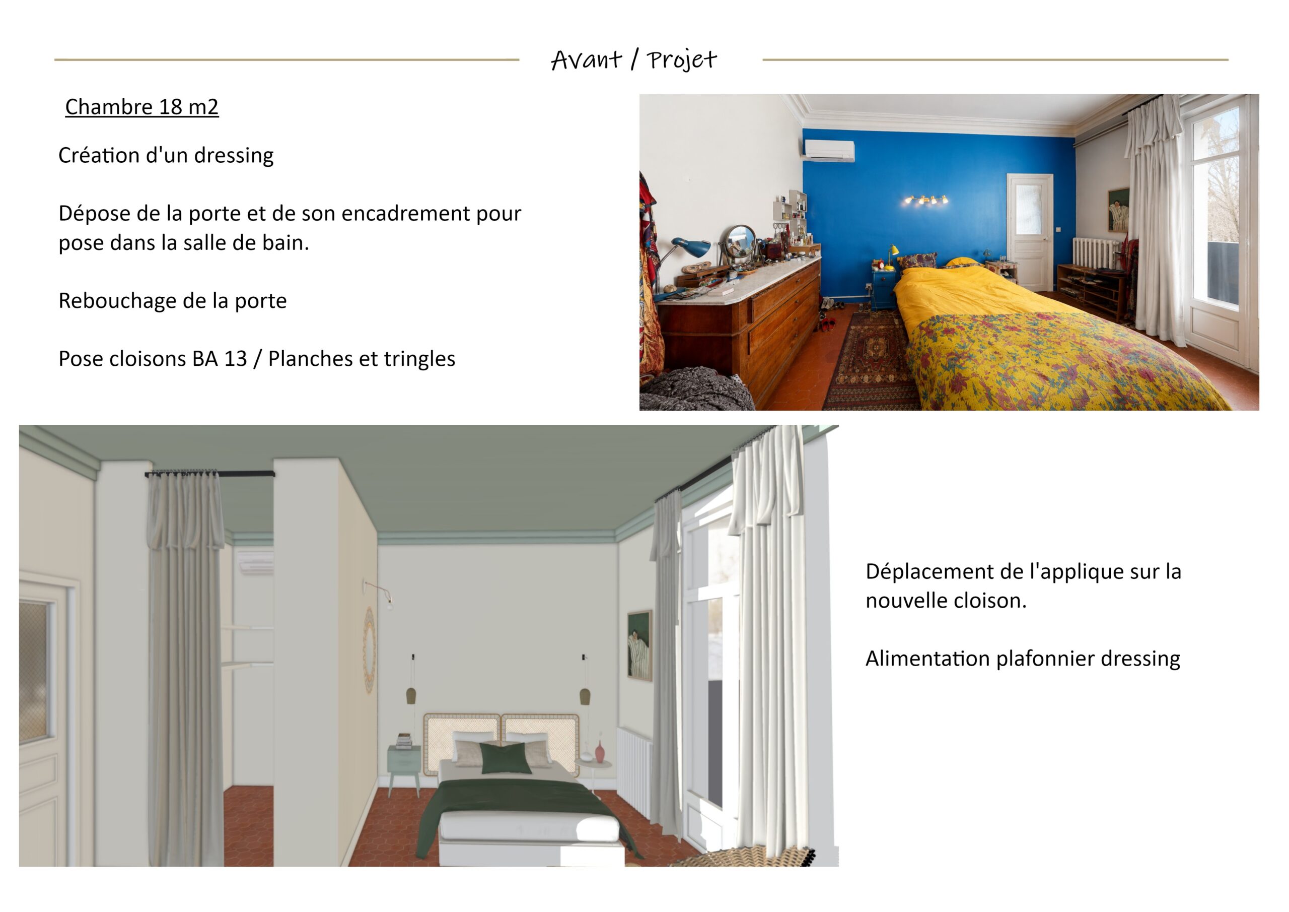 Modélisation 3D d'une suite parentale réalisée avec SketchUp par Lovell Déco