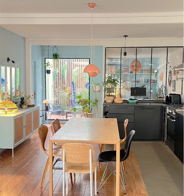 Projet Sketchup 3D et réalisation réelle d'une cuisine par Patricia Lovell architecte d'intérieur
