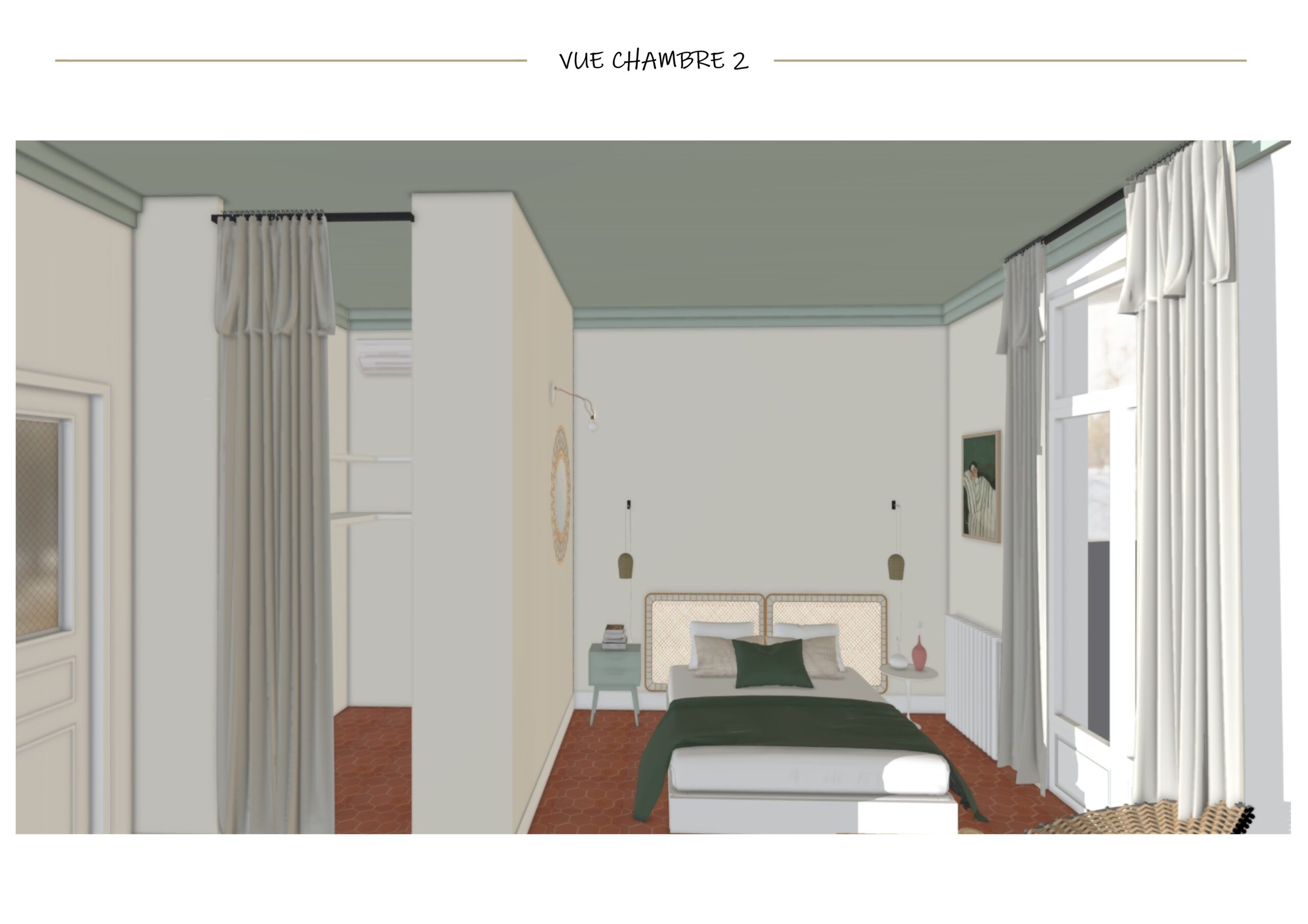 Modélisation 3D SketchUp pour projet d'aménagement intérieur