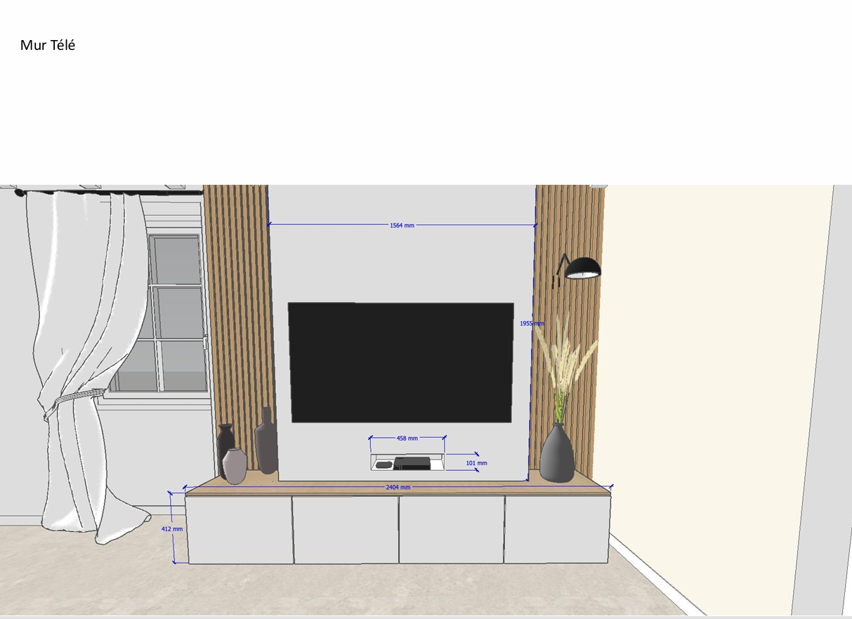 Création du mur Tv