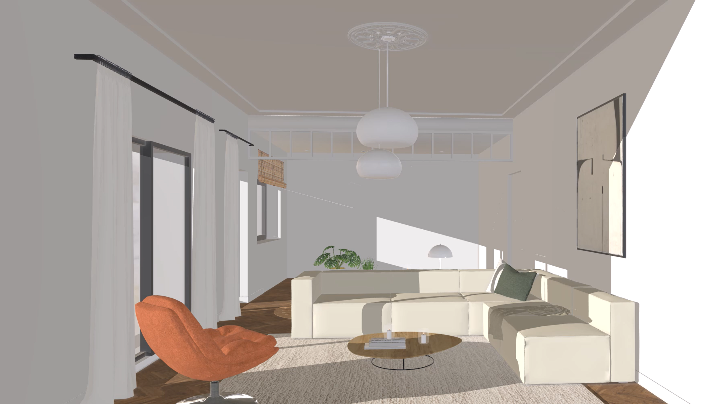 Comparaison de deux implantations de mobilier avec SketchUp