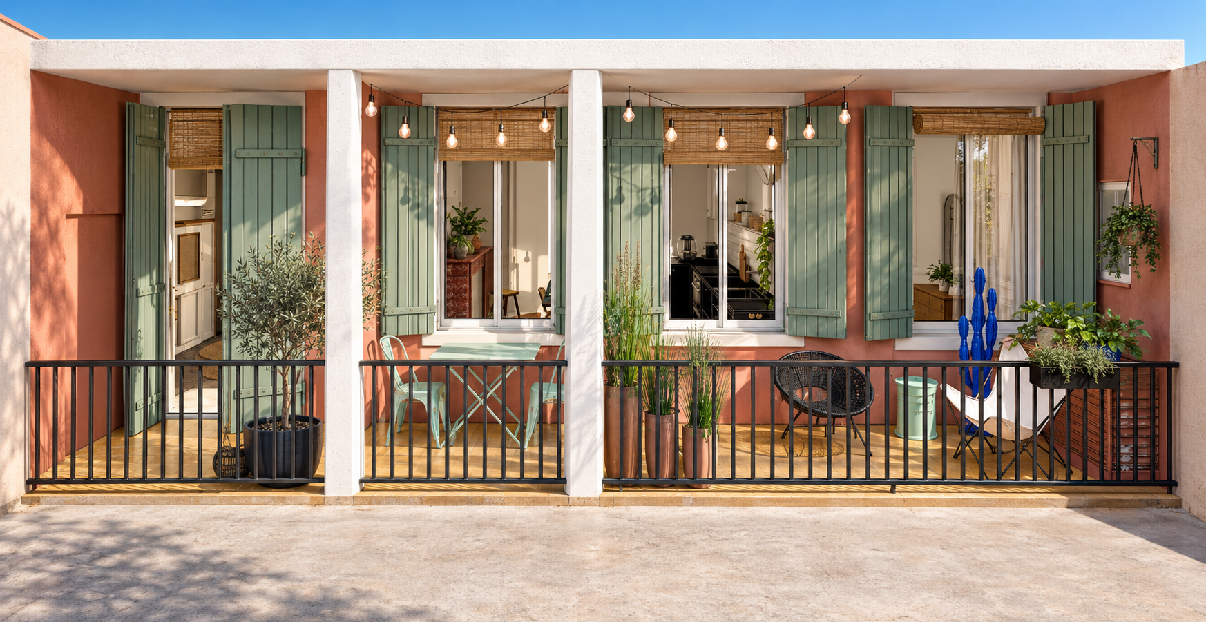 Visualisation photorealiste de la terrasse amenagee a partir d'un projet 3D SketchUp