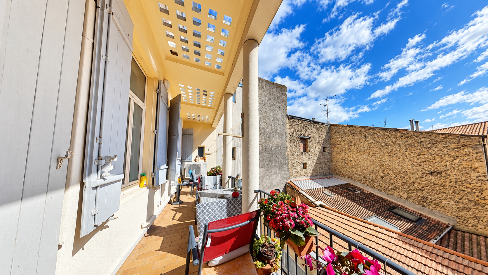 Terrasse avant aménagement et conception 3D